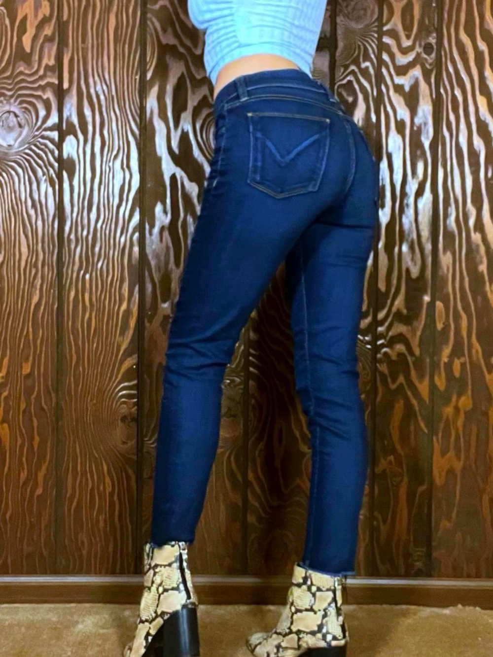NWOT Hudson dark wash low rise skinny jeans